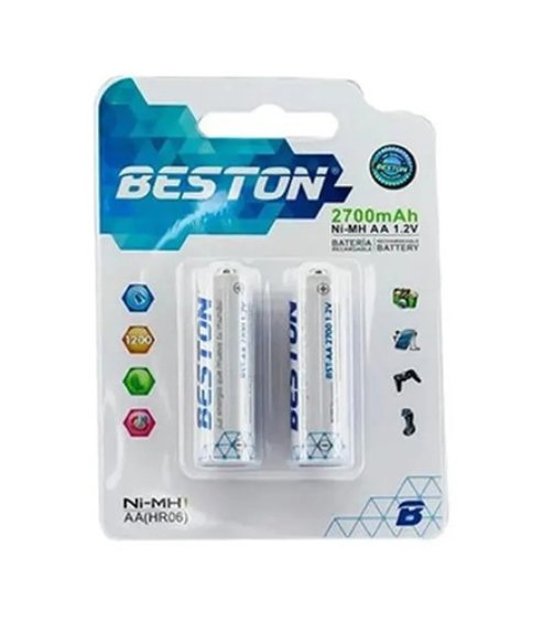 PILA RECARGABLE AA BESTON BLISTER X 2UND 2700MHA