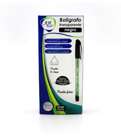 BOLIGRAFO AH ROYAL SEMIGEL CAJA X 12 UND