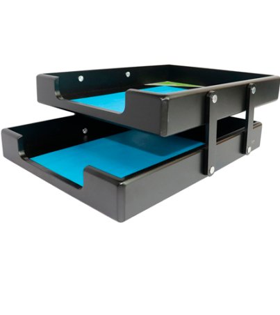 BANDEJA DOBLE BOCEL NEGRA REF 0124