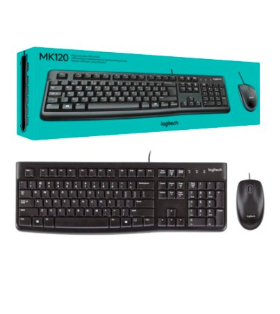 Combo Teclado y Mouse Alámbrico Logitech MK120