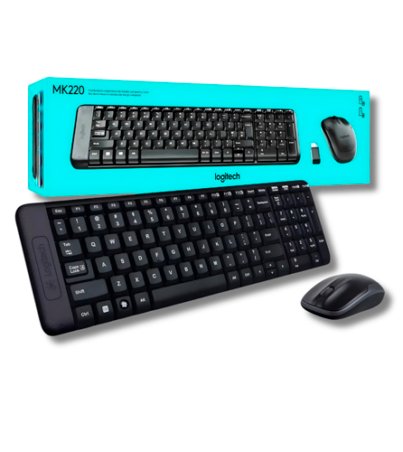 Combo Teclado y Mouse Inalámbrico Logitech MK220