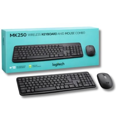 Combo Teclado y Mouse Inalámbrico Logitech MK250