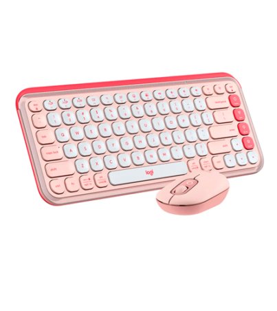 Combo Teclado y Mouse Inalámbrico Logitech Pop Icon Rose