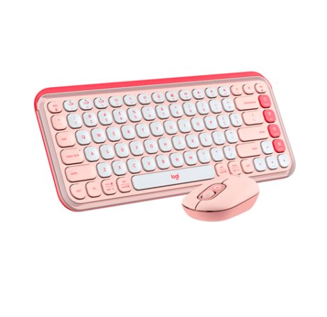 Combo Teclado y Mouse Inalámbrico Logitech Pop Icon Rose